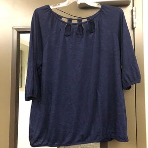 Knit top with cutouts